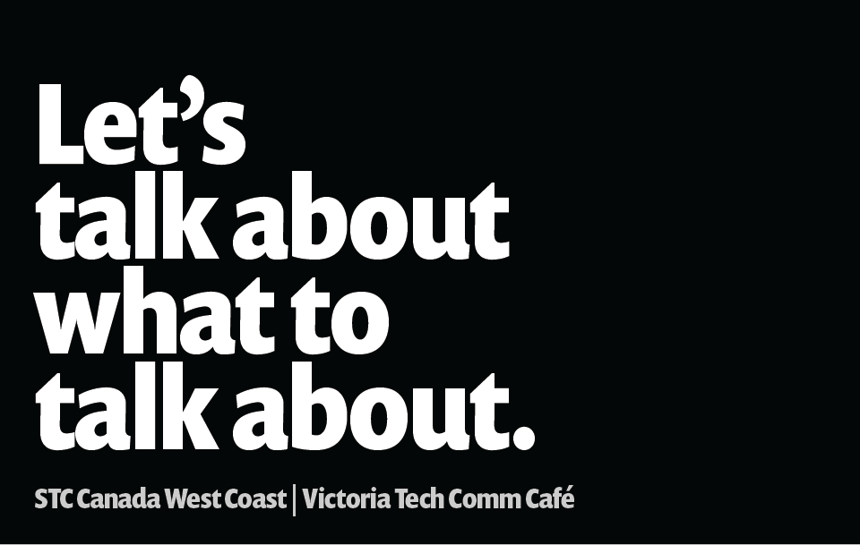 Victoria Tech Comm Café: next meeting June 12th